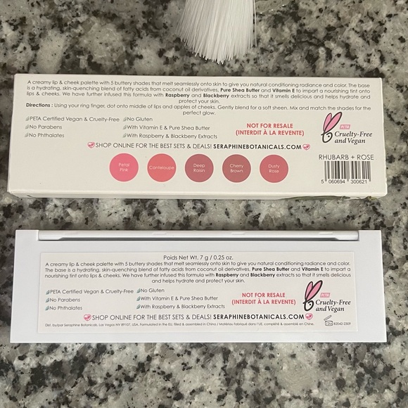 Seraphine Botanicals Rhubarb + Rose - Creamy Lip & Cheek Palette. - Picture 9 of 11